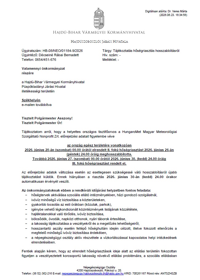 HB 08 NEO 01184 9 2026 Hosegriasztas